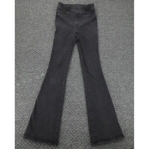 Spanx Jeans Womens Black Small Flare Pull On Stretch Denim Shaping Boho Hippie